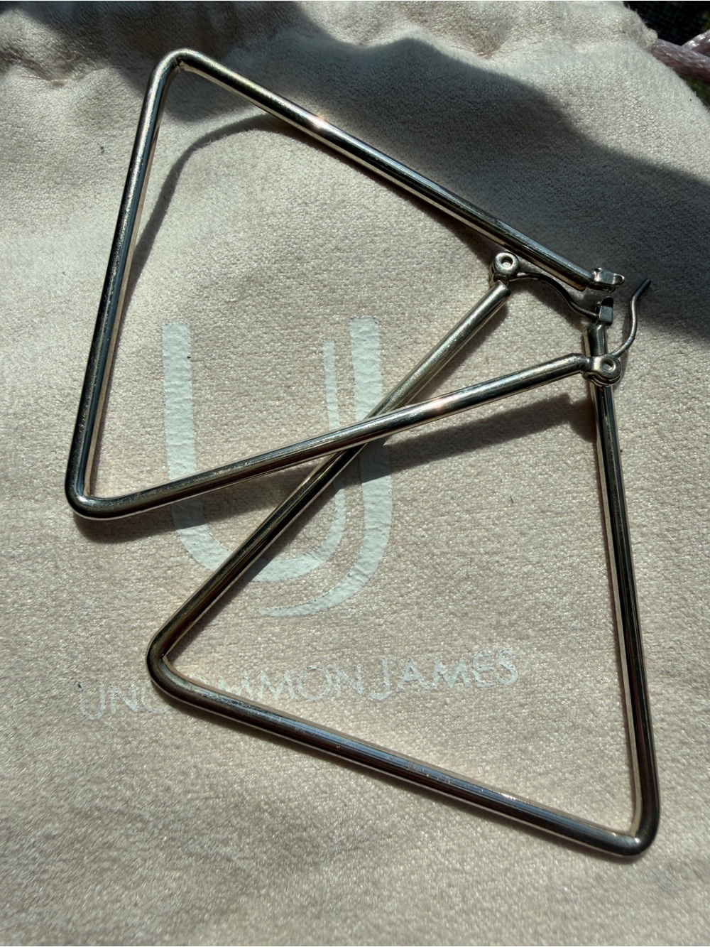 Uncommon James Silver Triangle Hoops